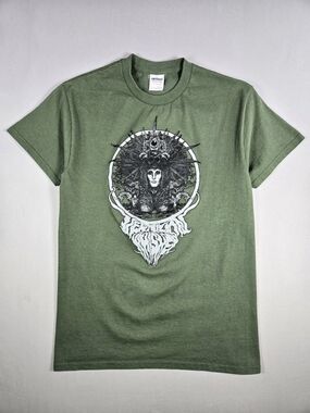 Job For A Cowboy Band Tee Green Deathcore Metal Glidan Heavy Cotton Shirt Small